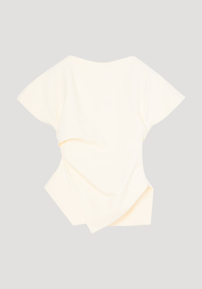 Draped lapel top | off white