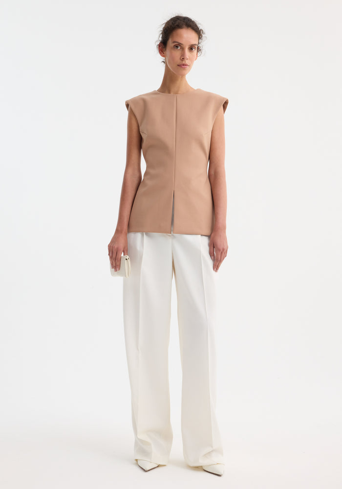 Curved open back top | powder