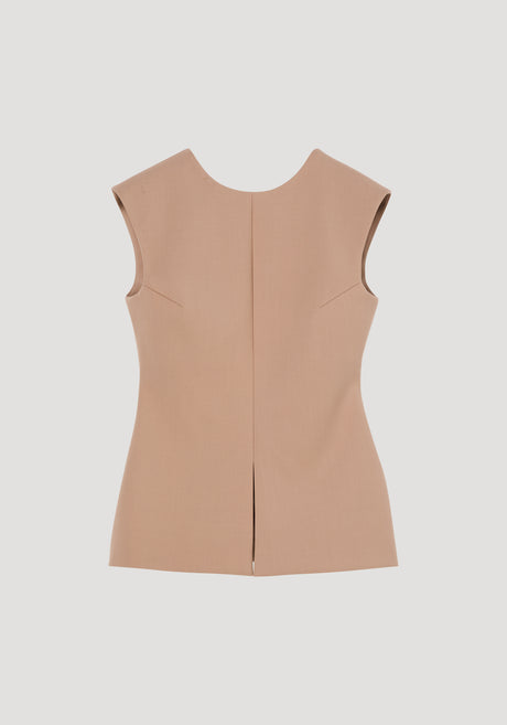 Curved open back top | powder