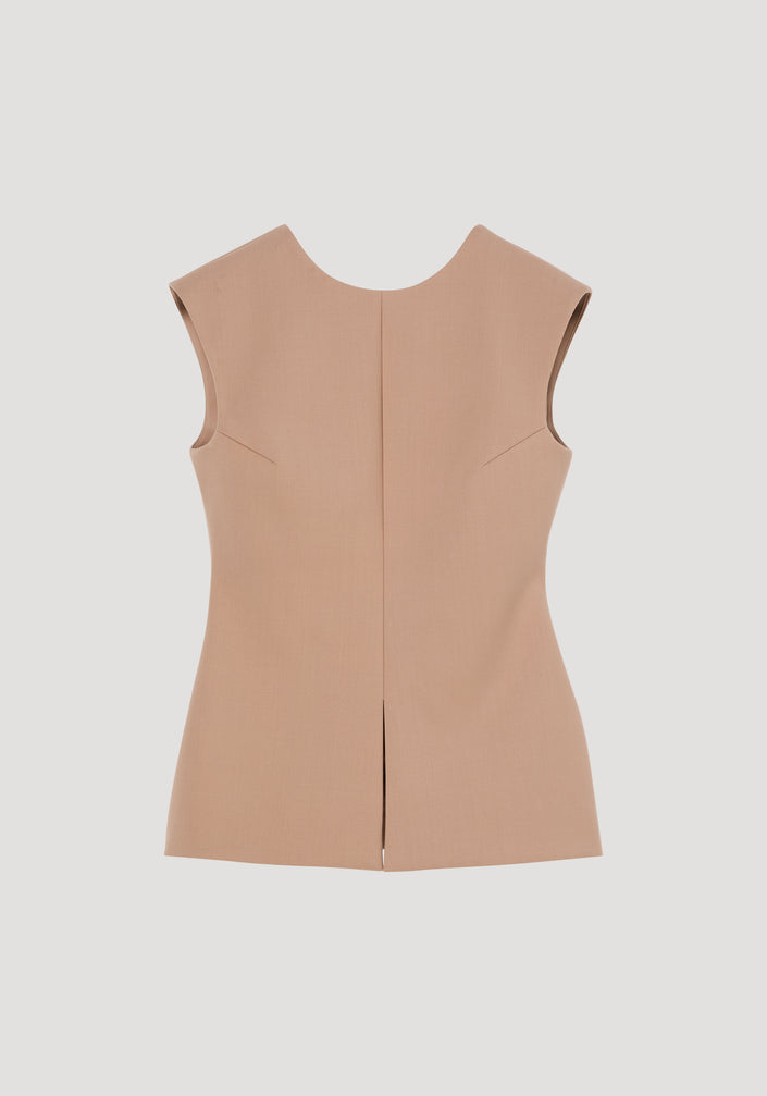 Curved open back top | powder