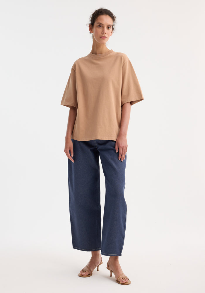 Oversized cotton t-shirt | powder
