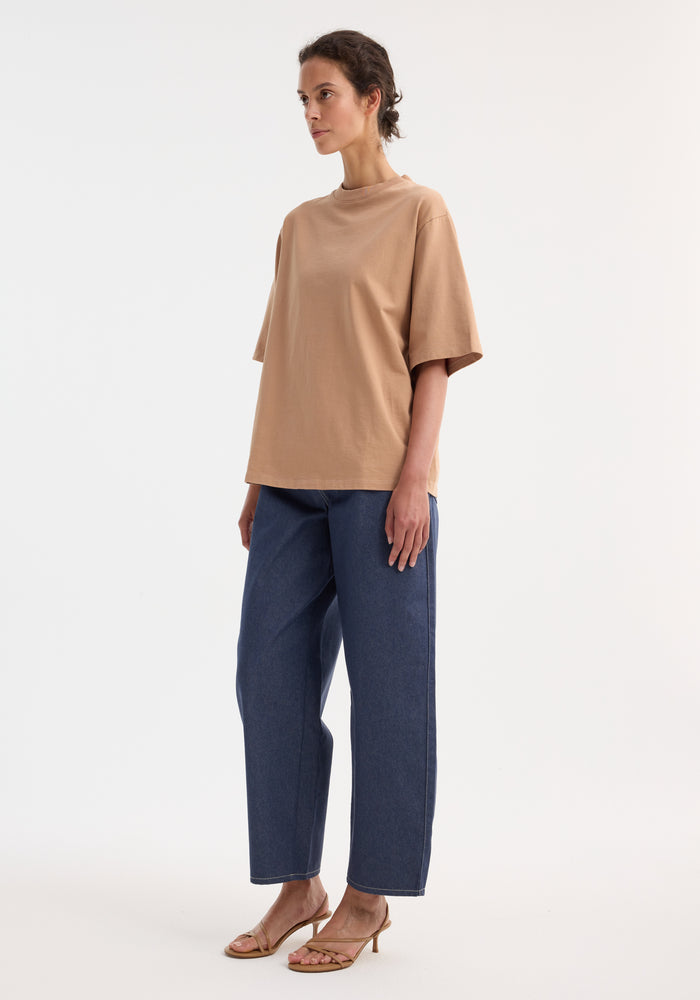 Oversized cotton t-shirt | powder