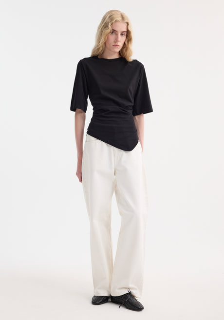 Reinvented twisted t-shirt | black