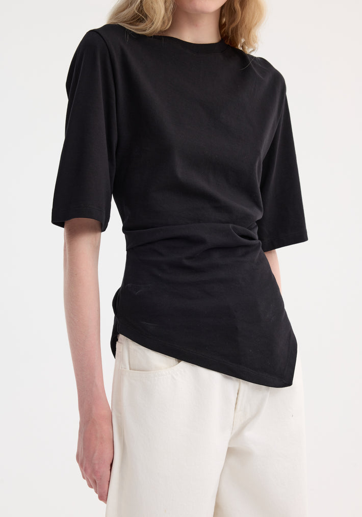 Reinvented twisted t-shirt | black