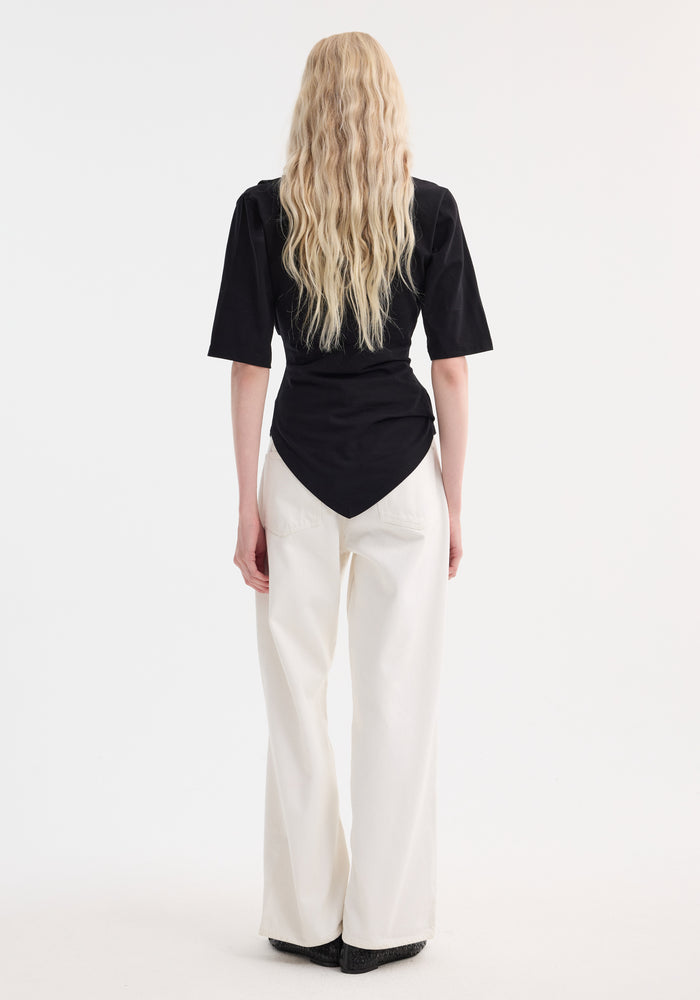 Reinvented twisted t-shirt | black