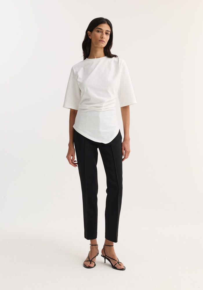 Reinvented twisted t-shirt | optic white