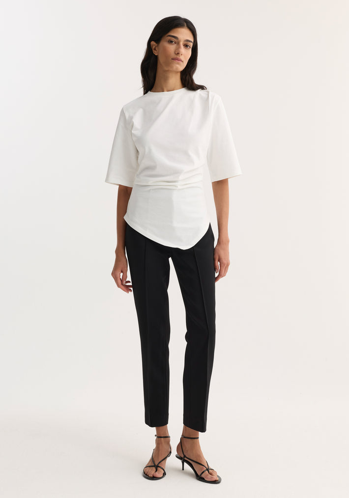 Reinvented twisted t-shirt | optic white