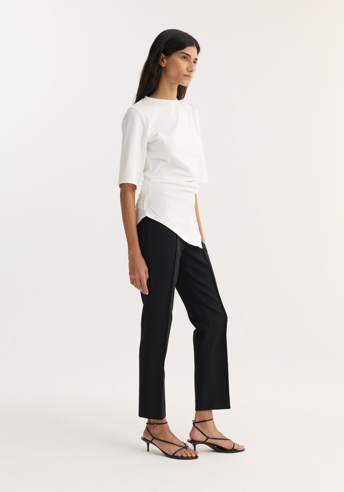 Reinvented twisted t-shirt | optic white