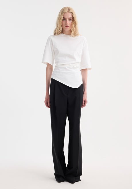 Reinvented twisted t-shirt | optic white