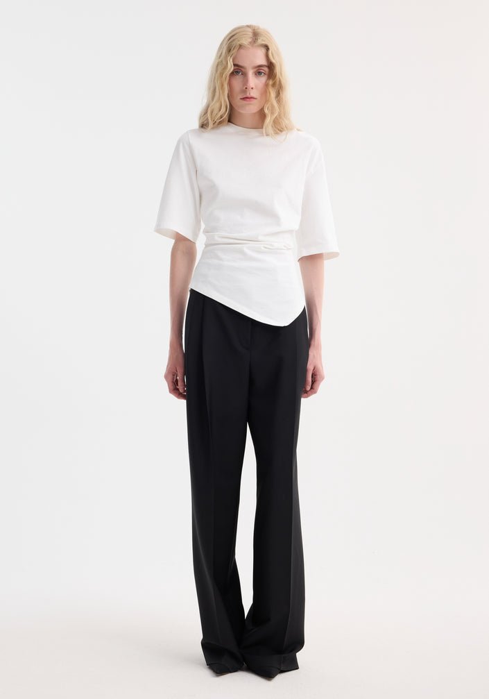 Reinvented twisted t-shirt | optic white