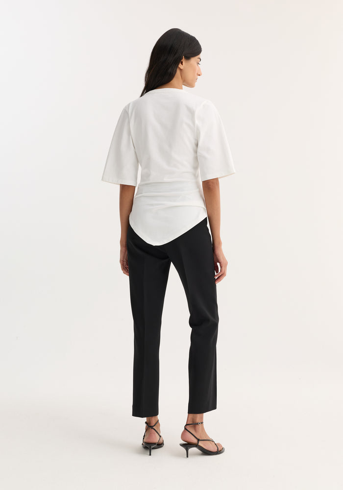 Reinvented twisted t-shirt | optic white