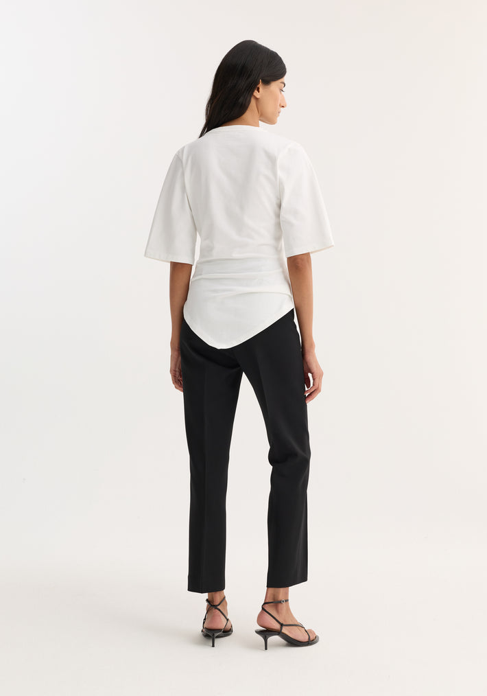 Reinvented twisted t-shirt | optic white