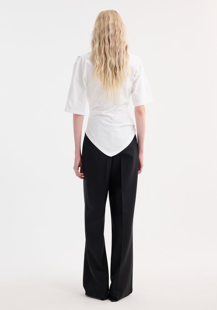Reinvented twisted t-shirt | optic white