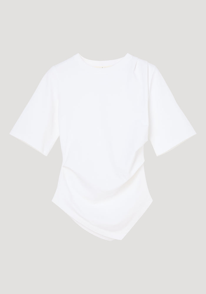 Reinvented twisted t-shirt | optic white