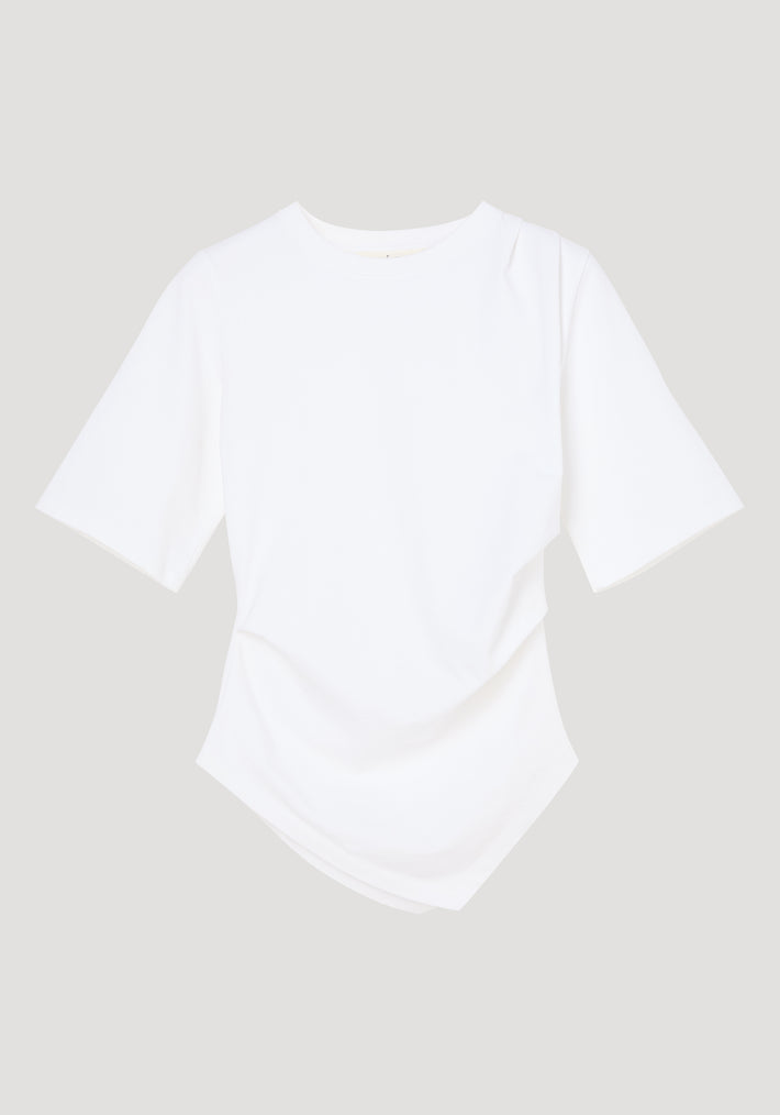 Reinvented twisted t-shirt | optic white