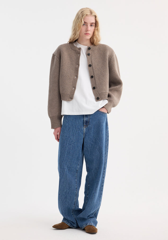 Statement shoulder cardigan | clay melange