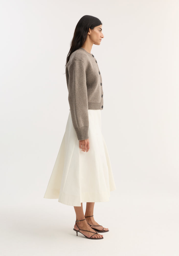 Statement shoulder cardigan | clay melange