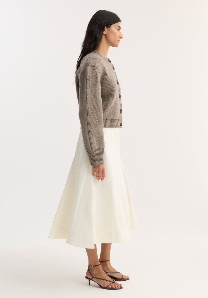 Statement shoulder cardigan | clay melange