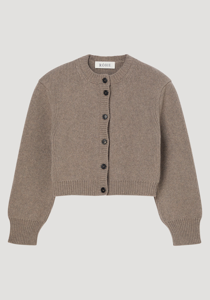 Statement shoulder cardigan | clay melange