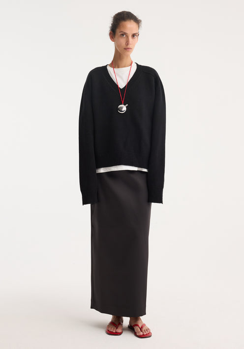 Sleeve wrap jumper | black