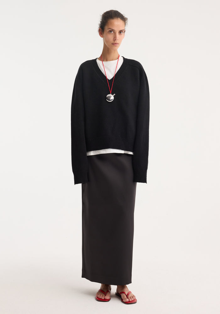 Sleeve wrap jumper | black