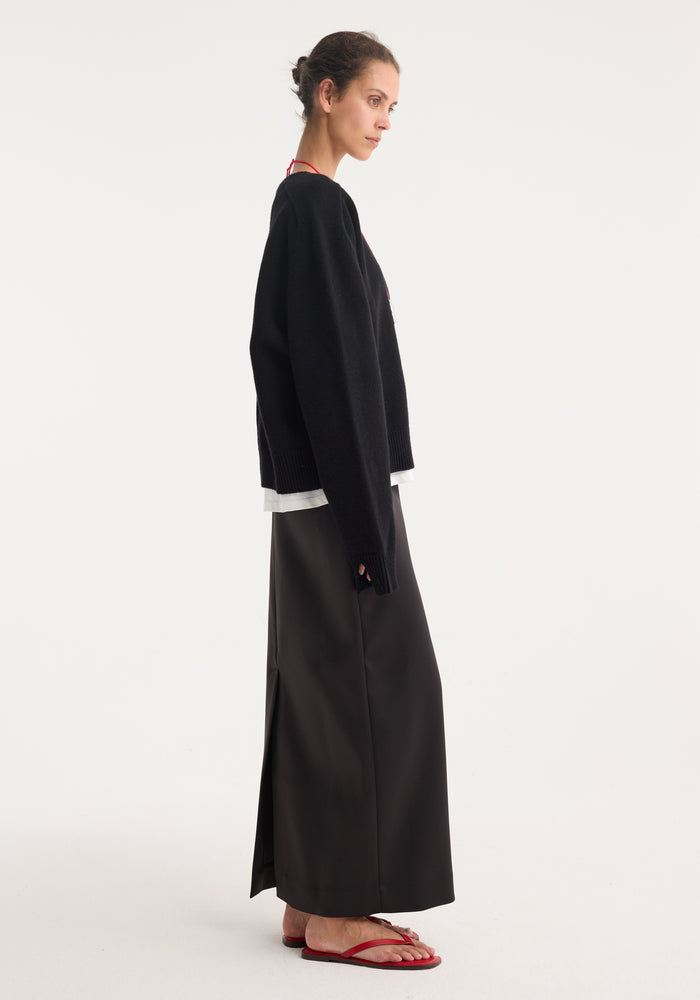 Sleeve wrap jumper | black