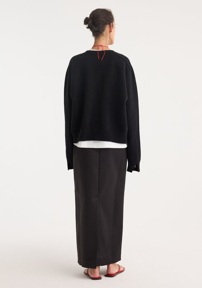 Sleeve wrap jumper | black