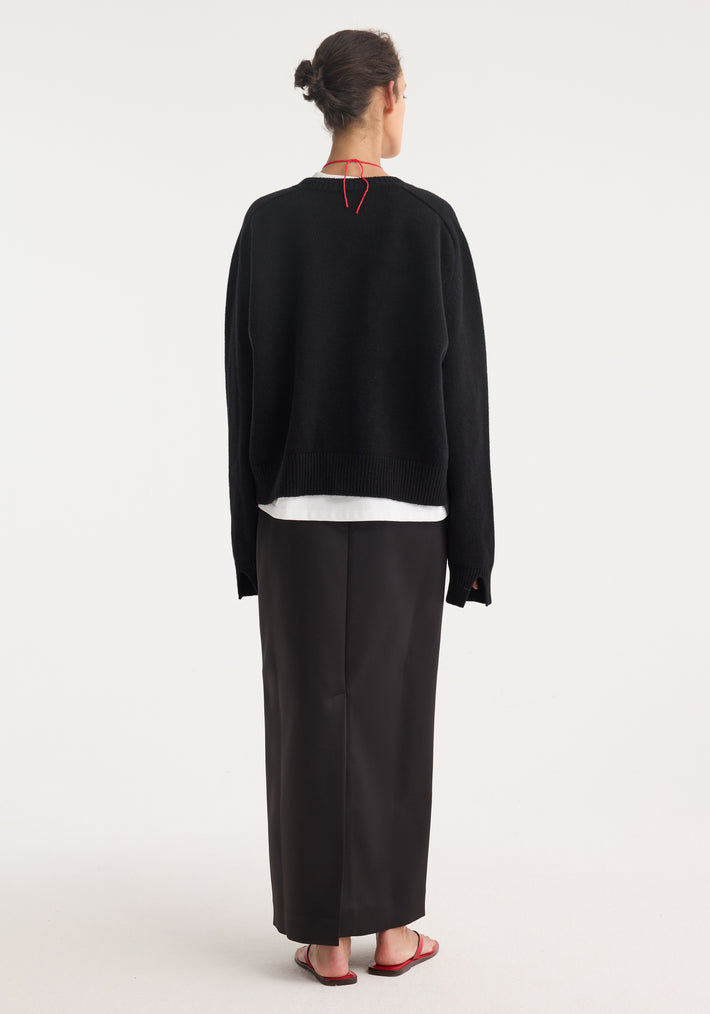 Sleeve wrap jumper | black