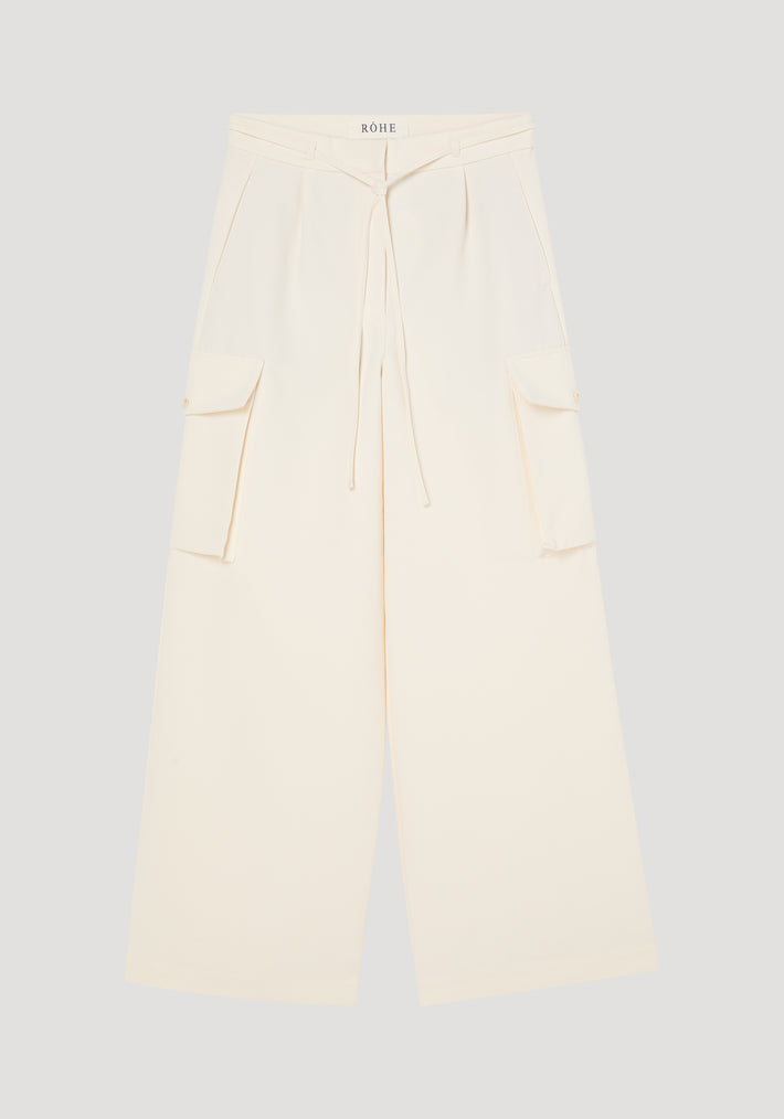 Tailored cargo trousers | off white