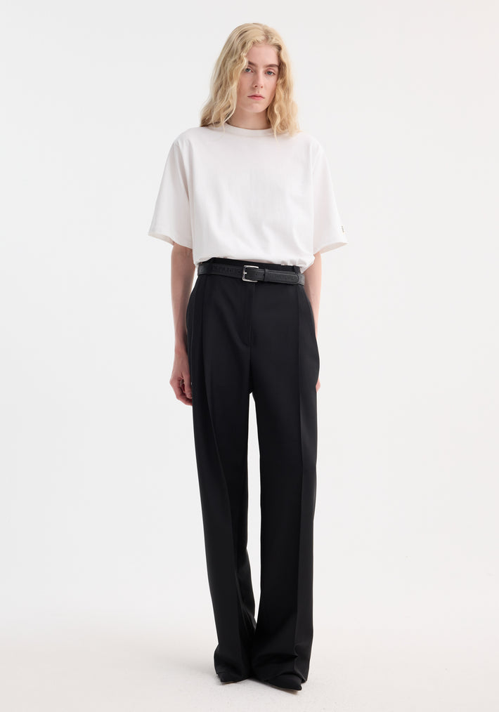Mid-waist tailored trousers | black