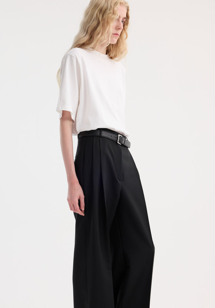 Mid-waist tailored trousers | black