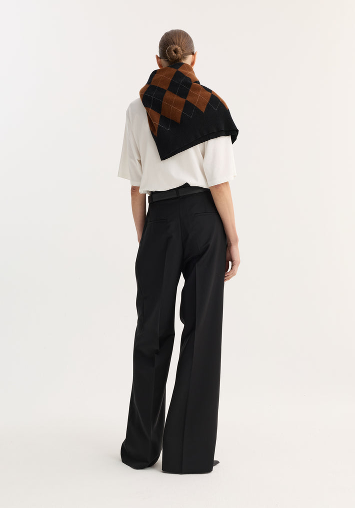 Mid-waist tailored trousers | black