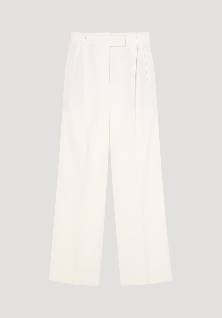 Mid-waist tailored trousers | off white