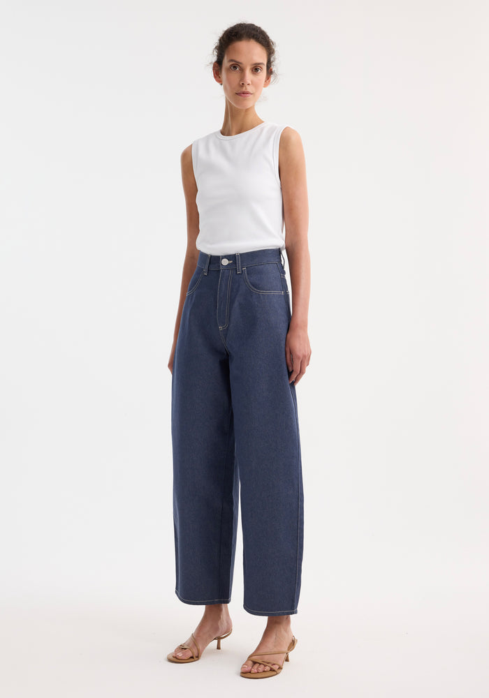 Barrel leg raw denim | raw denim