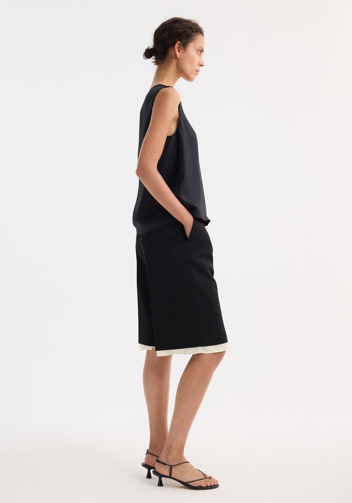 Contrast extended lining shorts | black