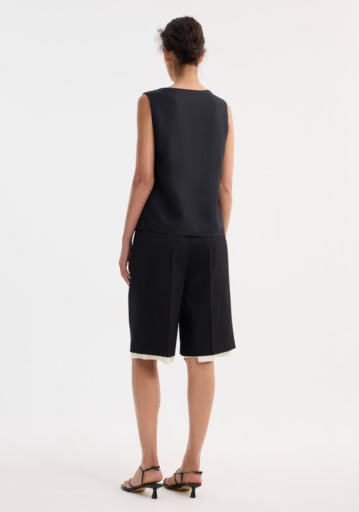 Contrast extended lining shorts | black