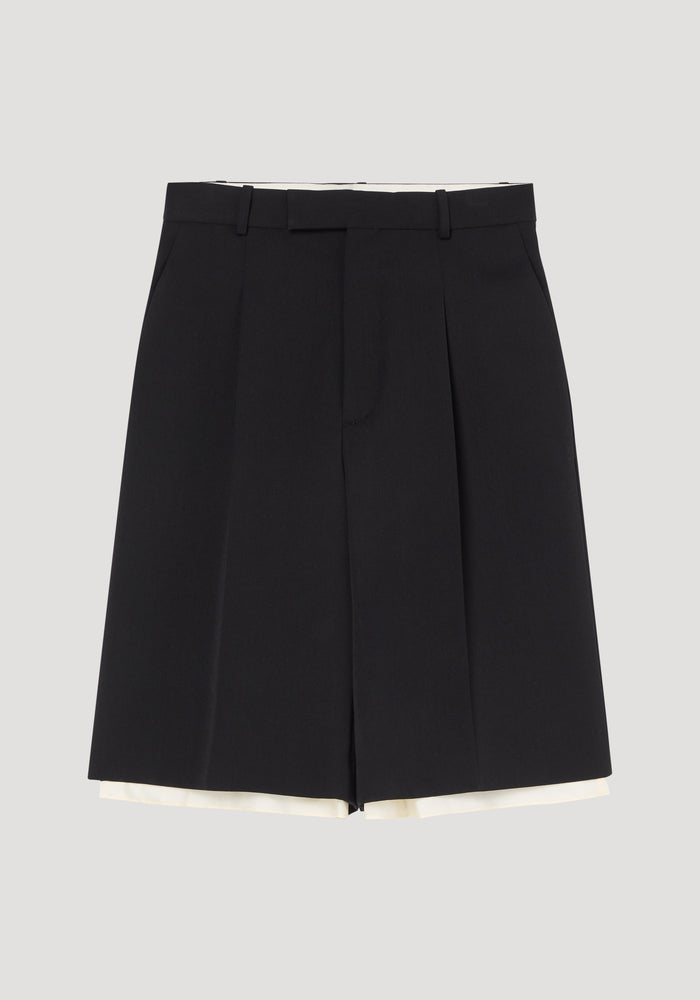 Contrast extended lining shorts | black