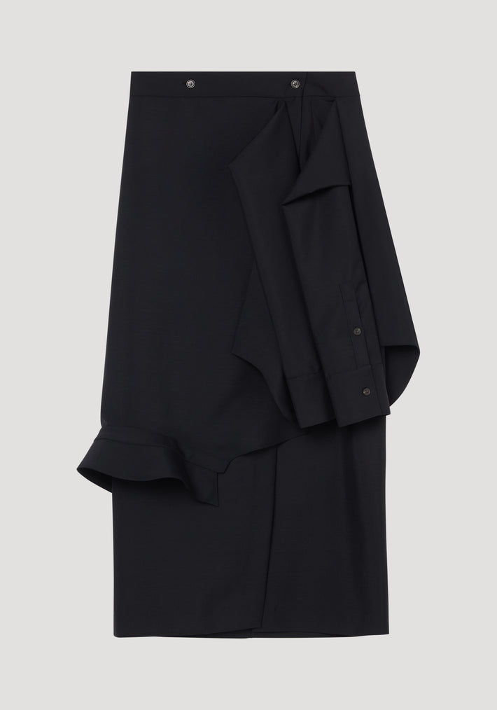 Shirt wrap skirt | black