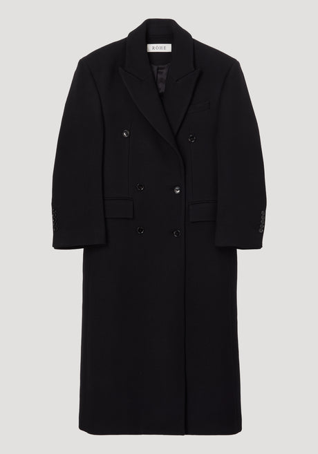 Hourglass wool coat | black