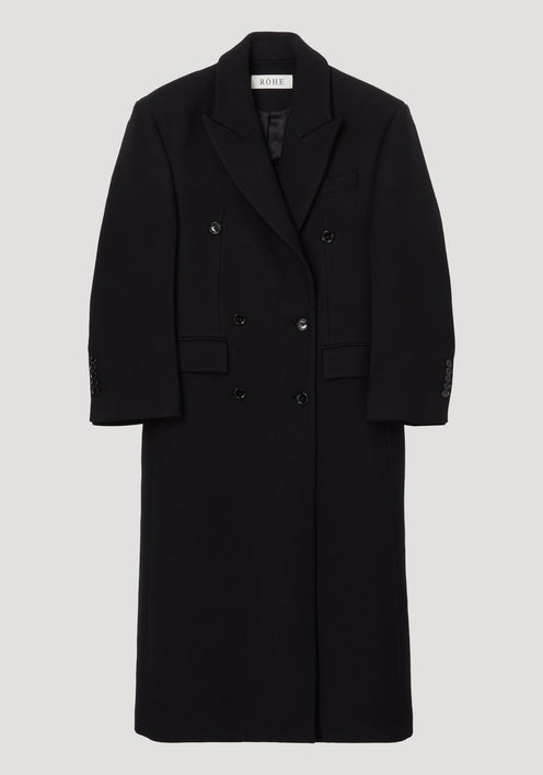 Hourglass wool coat | black
