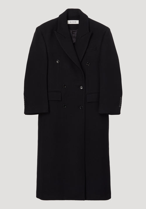 Hourglass wool coat | black