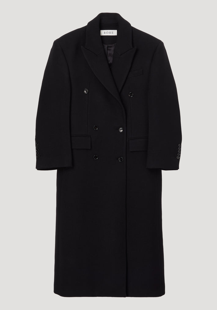 Hourglass wool coat | black