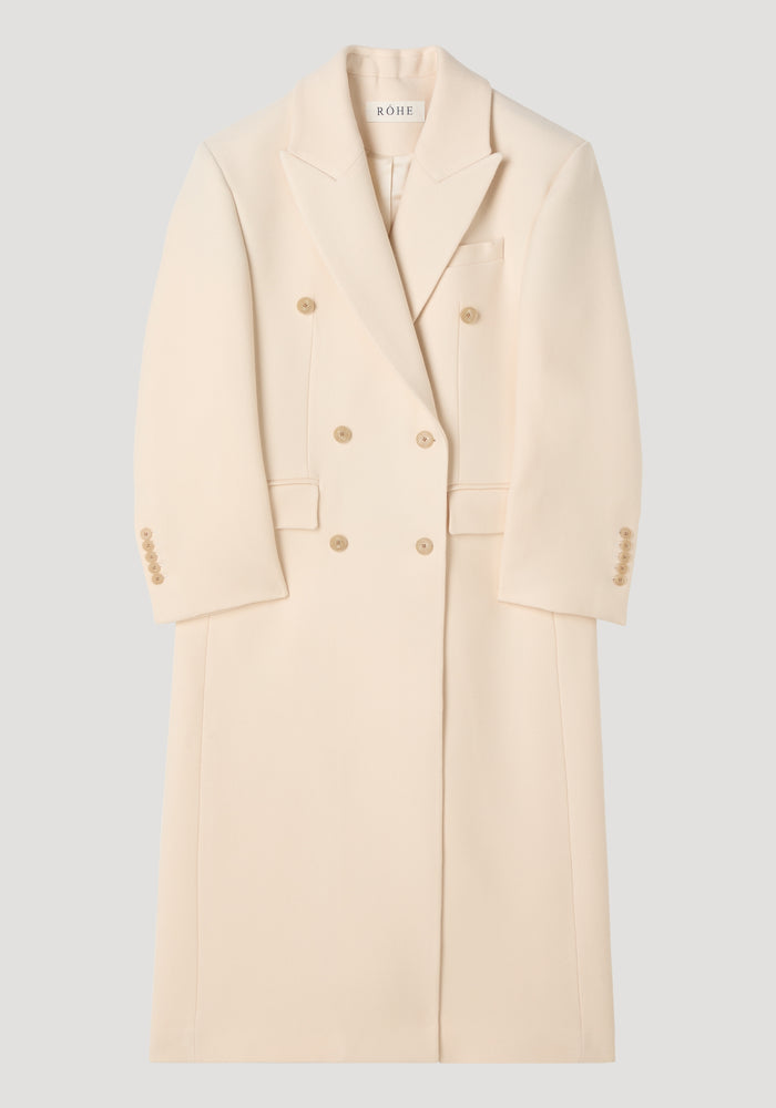 Hourglass wool coat | off white