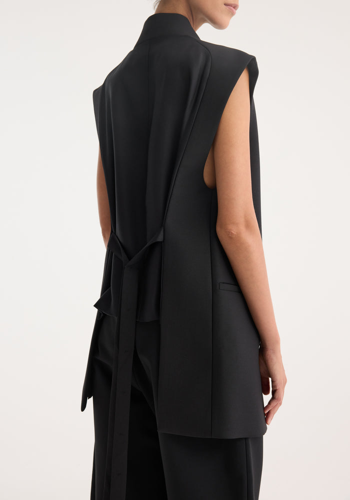 Reimagined oversized gilet | black