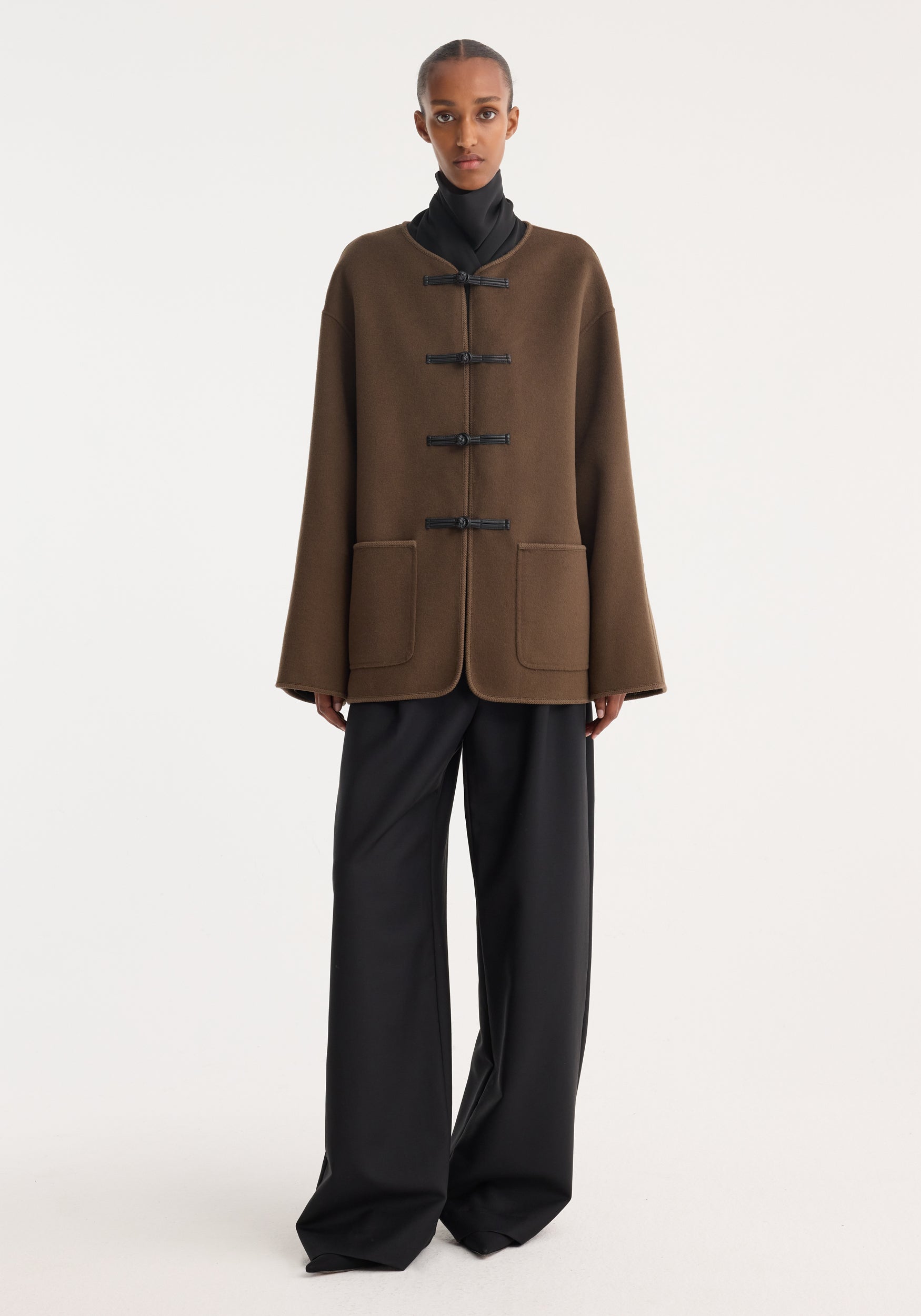 Mandarin double-faced wool jacket– Róhe