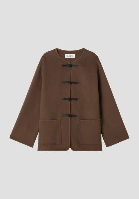 Double faced wool pankou jacket | taupe