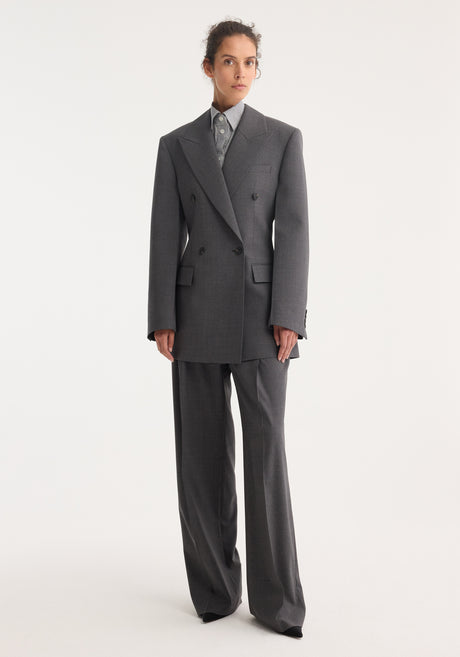 Hourglass blazer | dark grey melange