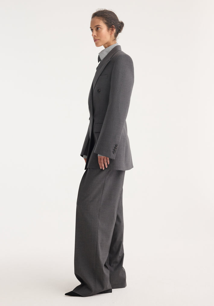 Hourglass blazer | dark grey melange