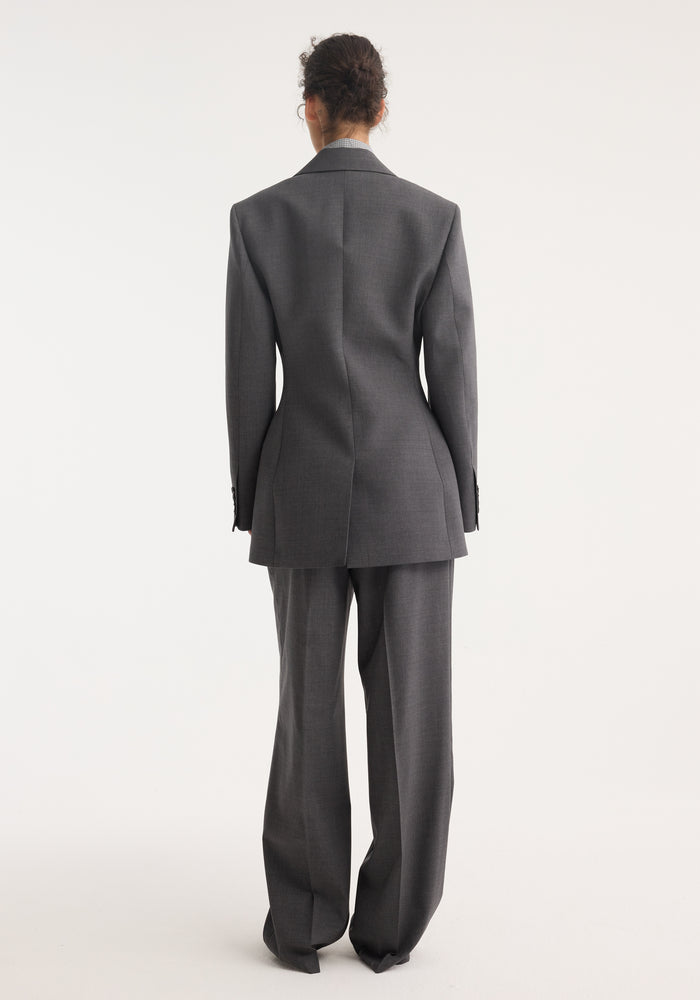 Hourglass blazer | dark grey melange