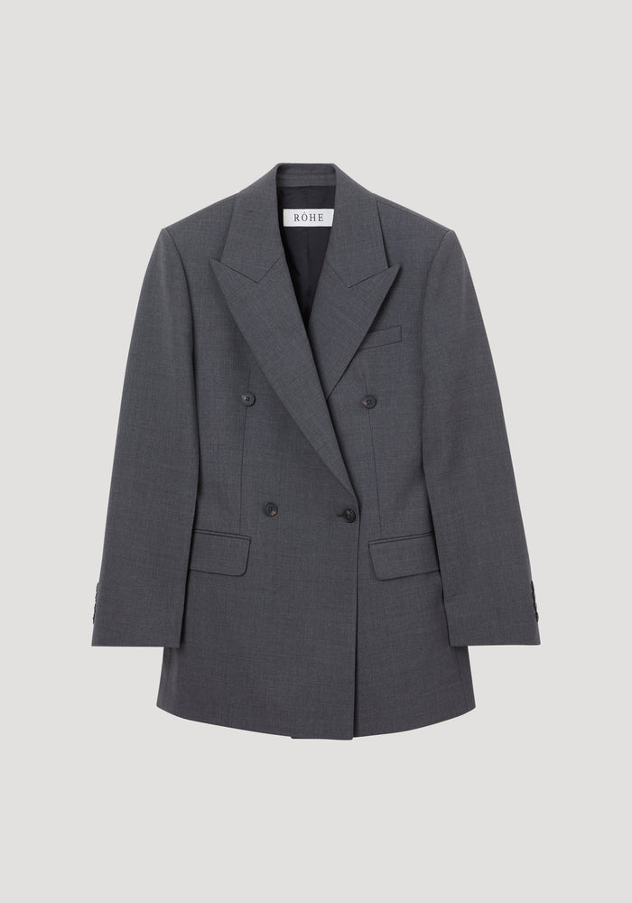 Hourglass blazer | dark grey melange